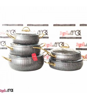 سرویس قابلمه گرانیتی 10 پارچه Eviz Selin