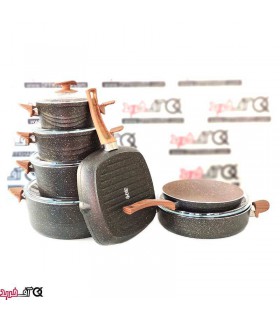 سرویس قابلمه 12پارچه گرانیتی Eviz Swing