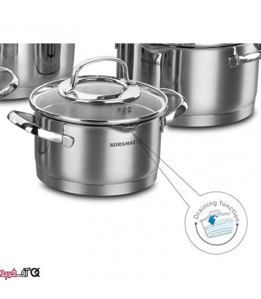 سرویس قابلمه استیل کرکماز A1999