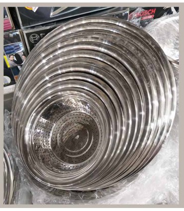 لگن و آبکش استیل 11 تکه یونیک