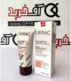 کرم ضد آفتاب لیراک کرم پودری SPF50 کرم ضد آفتاب لیراک کرم پودری SPF50