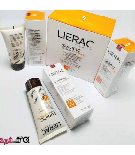 کرم ضد آفتاب لیراک کرم پودری SPF50 کرم ضد آفتاب لیراک کرم پودری SPF50