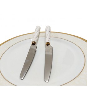 کارد میوه خوری دسته سرامیکی طرح پیچکی