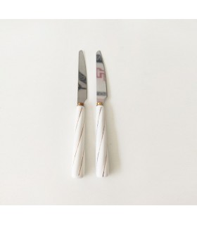 کارد میوه خوری دسته سرامیکی طرح پیچکی