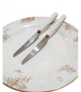 کارد میوه خوری دسته سرامیکی طرح پیچکی