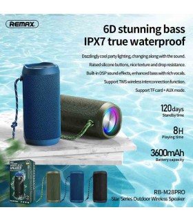 اسپیکر بلوتوثی ریمکس مدل RB-M28 Pro اسپیکر بلوتوثی ریمکس مدل RB-M28 Pro
