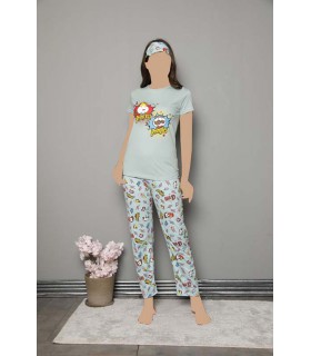 ست شلوار و تی شرت کالمیرا A0003