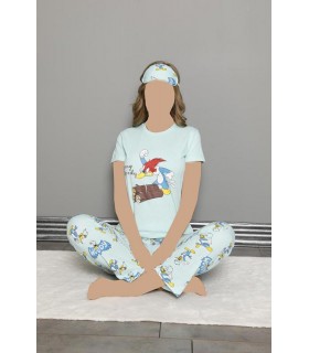 ست شلوار و تی شرت کالمیرا A0008