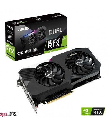 کارت گرافیک ایسوس Asus GeForce RTX 3060 Ti LHR Dual