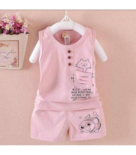 تاپ شورت بچگانه طرح گربه