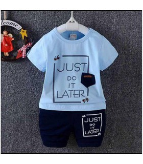 تیشرت شلوارک اسپورت طرح Just Do It Later