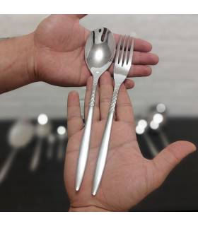 سرویس قاشق و چنگال یونیک دهنه اروپایی طرح زنبوری سرویس قاشق و چنگال یونیک دهنه اروپایی طرح زنبوری