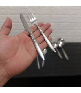 سرویس قاشق و چنگال یونیک دهنه اروپایی طرح زنبوری سرویس قاشق و چنگال یونیک دهنه اروپایی طرح زنبوری