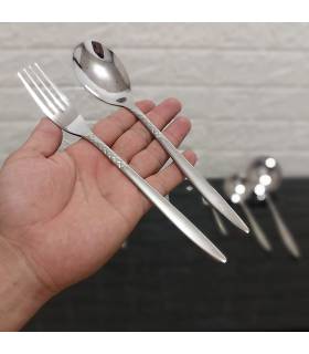 سرویس قاشق و چنگال یونیک دهنه اروپایی طرح زنبوری سرویس قاشق و چنگال یونیک دهنه اروپایی طرح زنبوری