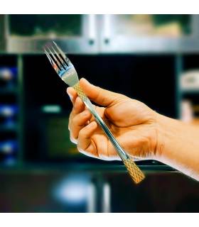 سرویس قاشق و چنگال یونیک مدل آناناسی نیمه طلایی روشن دهنه اروپایی سرویس قاشق و چنگال یونیک مدل آناناسی نیمه طلایی روشن دهنه اروپایی