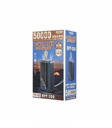 شارژر همراه ریمکس مدل RPP-200 ظرفیت 50000 میلی آمپر ساعت