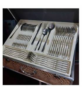 سرویس قاشق و چنگال مارک یونیک مدل دونا 24 نفره 124 پارچه کاربردی سرویس قاشق و چنگال مارک یونیک مدل دونا 24 نفره 124 پارچه کاربردی