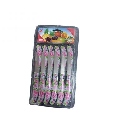 کارد میوه خوری دسته پلاستیکی گلدار