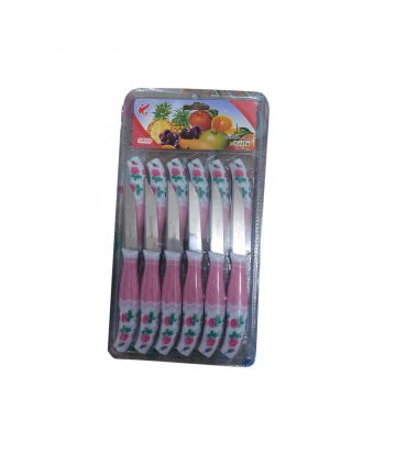 کارد میوه خوری دسته پلاستیکی گلدار