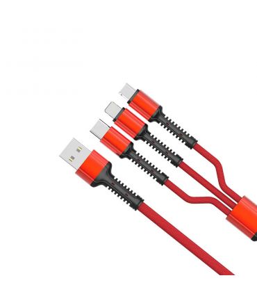 کابل 3 سر میکرو و تایپ سی و آیفون الدینیو مدل LDNIO LC-93