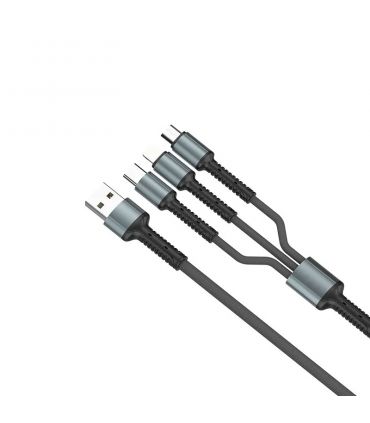 کابل 3 سر میکرو و تایپ سی و آیفون الدینیو مدل LDNIO LC-93