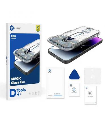 گلس قالب دار برند لیتو مخصوص iPhone 14 Pro MAX مدل D+Tools Magic Glass Box