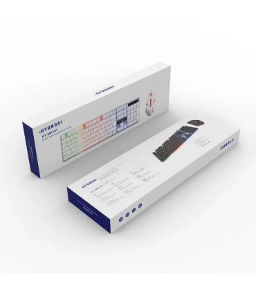 بسته‌بندی کیبورد و ماوس گیمینگ هیوندای HY-MK141 – مناسب برای هدیه یا استفاده حرفه‌ای