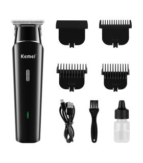 پکیج کامل لوازم جانبی ماشین اصلاح کیمی KM-1115 (شانه‌ها، کابل شارژ و روغن)