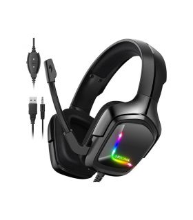 هدفون گیمینگ اونیکوما Onikuma K20 مشکی با نورپردازی RGB