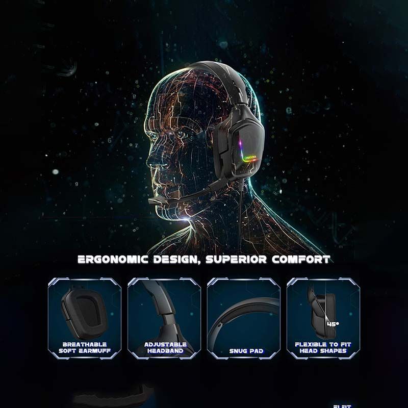 بسته‌بندی اورجینال و جعبه محصول هدفون گیمینگ Onikuma K20