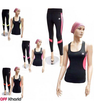 ست تاپ و شلوار ورزشی زنانه مدل آدیداس