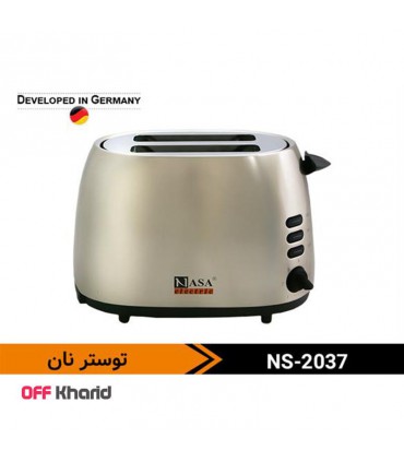 توستر نان 2 دهانه 800 وات ناسا الکتریک مدل NASA electric NS-2037