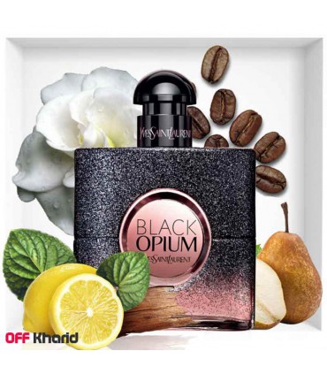 تستر ادو پرفیوم زنانه ایو سن لورن بلک اوپیوم مدل YSL Black Opium Floral Shock