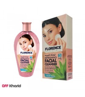 تونیک پاک کننده آرایش صورت فلورنس Florence با عصاره آلوئه ورا حجم 200 میلی لیتر تونیک پاک کننده آرایش صورت فلورنس Florence با عصاره آلوئه ورا حجم 200 میلی لیتر