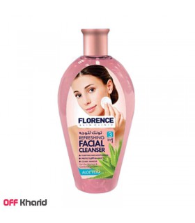 تونیک پاک کننده آرایش صورت فلورنس Florence با عصاره آلوئه ورا حجم 200 میلی لیتر تونیک پاک کننده آرایش صورت فلورنس Florence با عصاره آلوئه ورا حجم 200 میلی لیتر