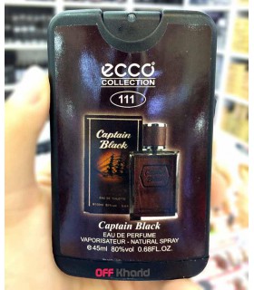 عطر جیبی مردانه اکو مدل کاپیتان بلک Captain Black حجم 45 میل