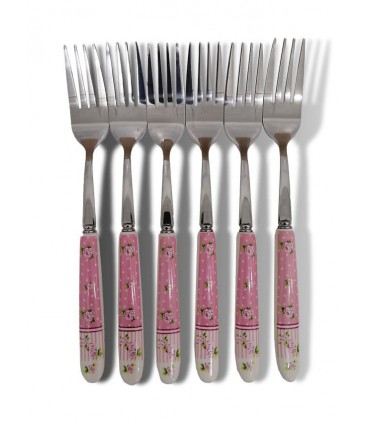 قاشق و چنگال دسته سرامیکی طرح آنجل