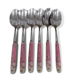 سرویس 44 پارچه قاشق و چنگال دسته سرامیکی طرح آنجل سرویس 44 پارچه قاشق و چنگال دسته سرامیکی طرح آنجل