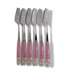 سرویس 44 پارچه قاشق و چنگال دسته سرامیکی طرح آنجل سرویس 44 پارچه قاشق و چنگال دسته سرامیکی طرح آنجل