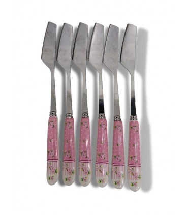 سرویس 44 پارچه قاشق و چنگال دسته سرامیکی طرح آنجل