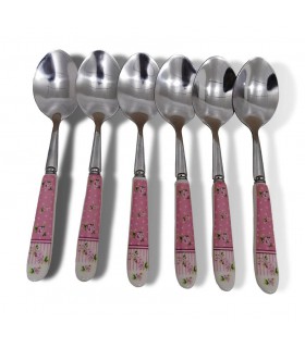 سرویس 44 پارچه قاشق و چنگال دسته سرامیکی طرح آنجل سرویس 44 پارچه قاشق و چنگال دسته سرامیکی طرح آنجل