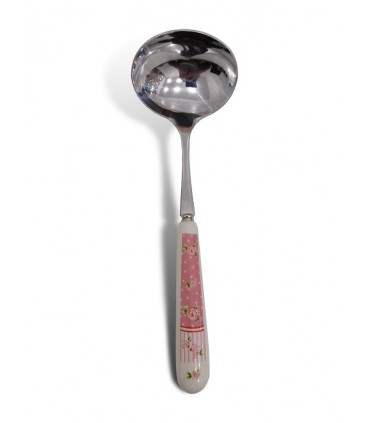 سرویس 44 پارچه قاشق و چنگال دسته سرامیکی طرح آنجل