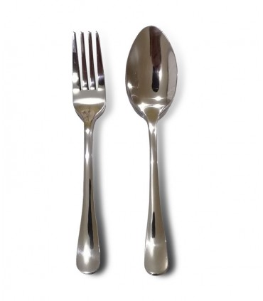 قاشق چنگال استیل مارک دسینی ایتالیا طرح ساده ته گرد