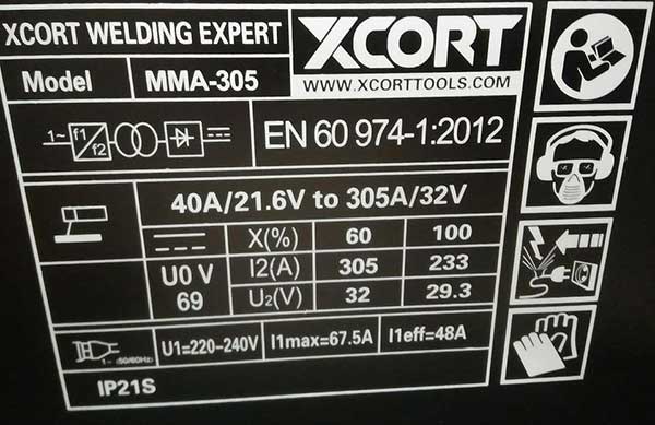 دستگاه جوش ایکس کورت MMA-305