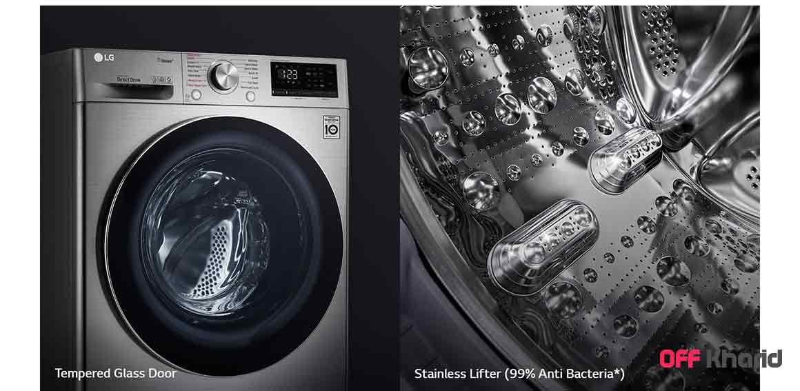 لباسشویی 10.5-7 کیلو ال جی مدل LG Washing Machine 10.5kg-7Kg F4V5